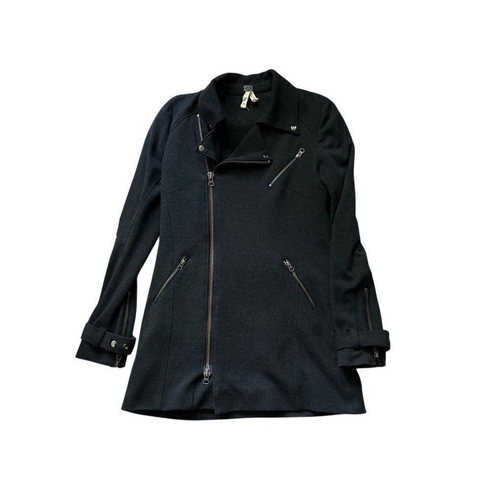 We The Free Black Womens Zip-Up Jacket Size 10